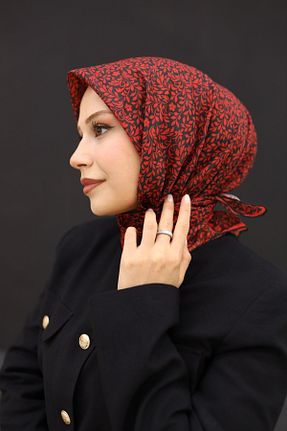 روسری قرمز پنبه ای Silk Home - کد 881991041