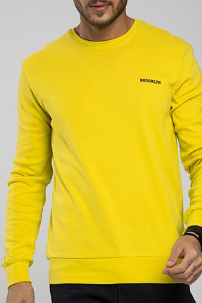 سوئیشرت زرد مردانه ساده Superlife - کد 67543981