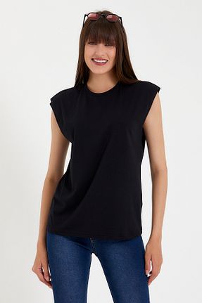 تیشرت مشکی زنانه Relaxed Superlife - کد 320282937