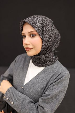 روسری طوسی پنبه ای Silk Home - کد 881990806