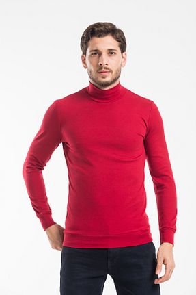 پلیور زرشکی مردانه ساده Superlife - کد 34463917