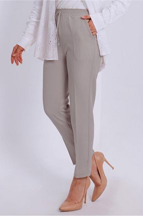 شلوار حجاب قهوه ای زنانه پنبه پلی استر TRENDTESETTÜR - کد 882035013