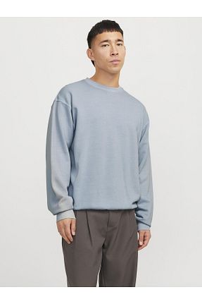 سوئیشرت آبی مردانه ساده Jack & Jones - کد 882038212