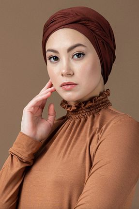 روسری قهوه ای پنبه ای Vera - کد 650279604