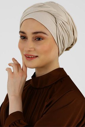 روسری بژ پنبه ای Vera - کد 650274317