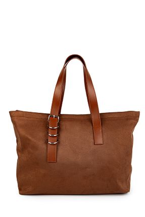 کیف دستی قهوه ای زنانه ابعاد بزرگ minebag - کد 882078890