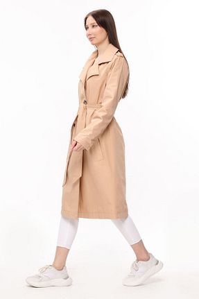 ترنچکت بژ زنانه پنبه ای ribana - کد 882103644
