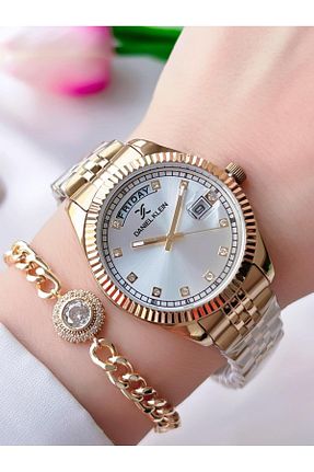 ساعت مچی زرد زنانه 31-35 میلی متر Daniel Klein - کد 871055014