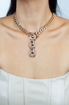 گردنبند جواهر طلائی زنانه پوشش لاکی Pridza - کد 882101696