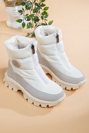بوت برفی بژ بچه گانه پارچه ای uway - کد 882109323