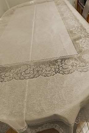 رومیزی قهوه ای پلی استر Çt Çeyizci Tekstil - کد 882173233