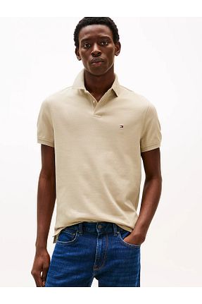 پولوشرت بژ مردانه پنبه ای Tommy Hilfiger - کد 882128799