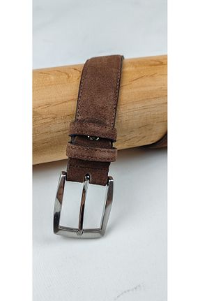 کمربند قهوه ای مردانه چرم خالص reyhanari - کد 882168684