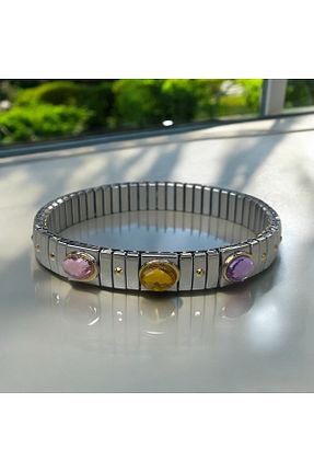 دستبند استیل (فولاد) طوسی زنانه استیل ضد زنگ ONURLU GÜMÜŞ - کد 882193718