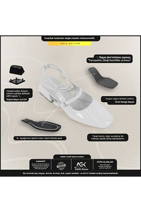 کفش پاشنه بلند کلاسیک سفید زنانه چرم لاکی Güllü Shoes - کد 815851930