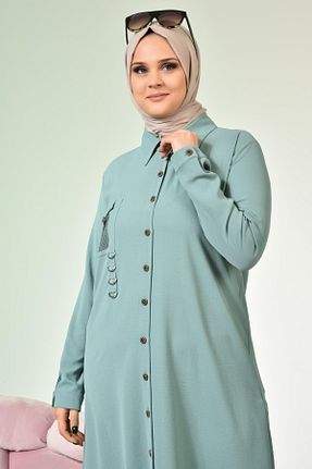 تونیک حجاب سبز زنانه ویسکون Ferace - کد 105018110