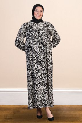 لباس سایز بزرگ مشکی زنانه ویسکون Ferace - کد 837768482