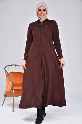 مانتو بلند حجاب قهوه ای زنانه Ferace - کد 174840924