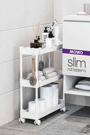 قفسه حمام سفید پلاستیک Mowo Home - کد 882273548