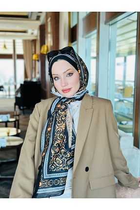 شال مشکی زنانه پنبه ای Oxygen Scarfs - کد 859897242