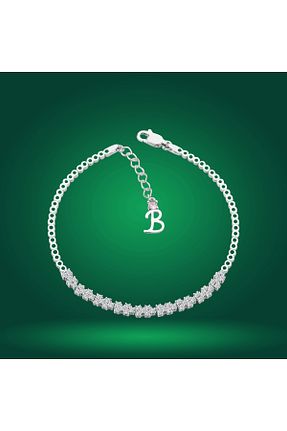 دستبند نقره سفید زنانه 925 عیار BARIŞ TAKI - کد 882261470