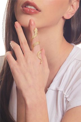 انگشتر جواهر طلائی زنانه پوشش لاکی LABALABA - کد 767591495