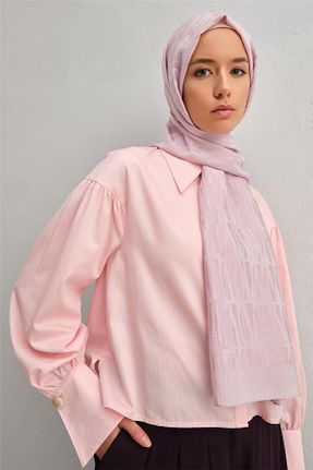 شال صورتی زنانه پنبه ای Armine - کد 840458134