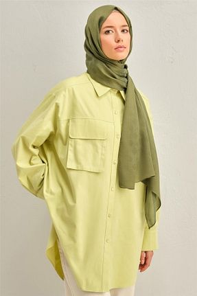 شال خاکی زنانه پنبه ای Armine - کد 885357789