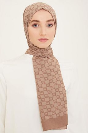 شال قهوه ای زنانه پلی استر Armine - کد 873910259