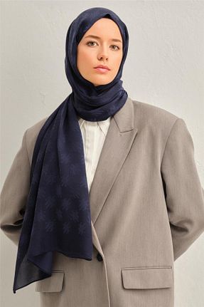 شال سرمه ای زنانه پنبه ای Armine - کد 864901886