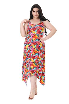 لباس سایز بزرگ زرد زنانه ویسکون MELSAY - کد 841856283