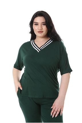 ست گرمکن سایز بزرگ خاکی زنانه مخلوط ویسکون MELSAY - کد 824056289