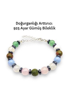 دستبند جواهر رنگی زنانه سنگ طبیعی İKİZLER DOĞAL TAŞ - کد 233788638