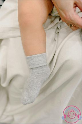 جوراب قهوه ای بچه گانه %100 پنبه poffibaby - کد 782638446