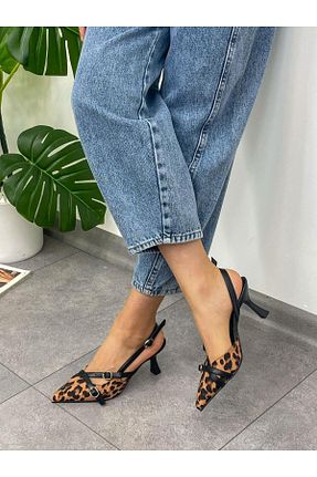 کفش استایلیتو قهوه ای پاشنه نازک myshoes - کد 880103204