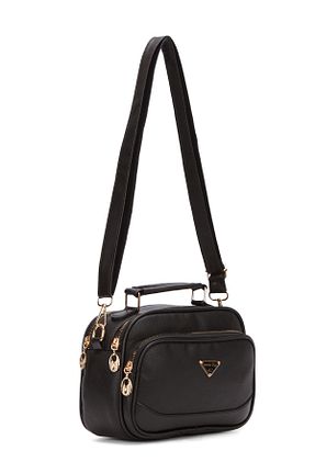 کیف دوشی مشکی زنانه چرم مصنوعی Adelina Bags - کد 880059970