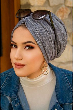 کلاه شنای حجاب آبی زنانه Aişe Tesettür - کد 766725349