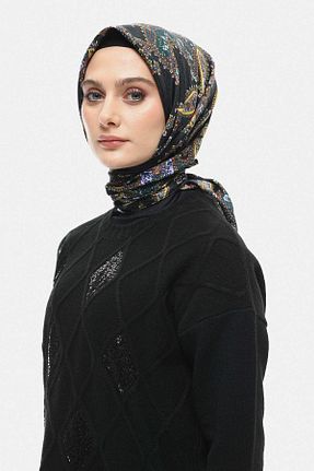 روسری مشکی پلی استر Setrms - کد 880068845