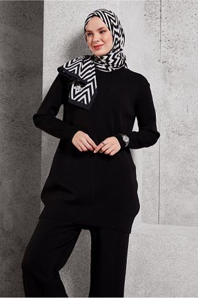 ست بالاتنه و پائین تنه حجاب مشکی زنانه رگولار Alvina - کد 880087484