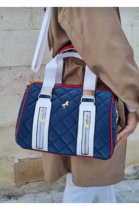 کیف دوشی سرمه ای زنانه چرم مصنوعی Just Polo - کد 840447597