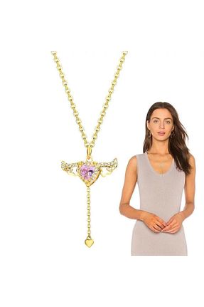 گردنبند جواهر طلائی زنانه فلزی Köstebek - کد 766894244