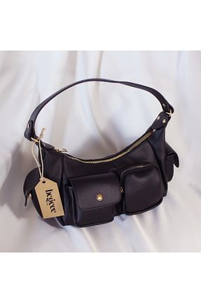 کیف دوشی مشکی زنانه چرم مصنوعی Genel Markalar - کد 880129698