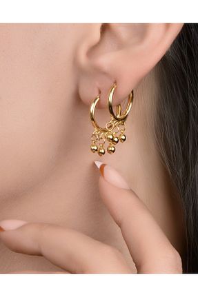 گوشواره طلا زرد زنانه 22 عیار kuyumcu nurettin - کد 880142457