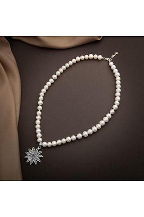 گردنبند جواهر سفید زنانه سنگ OSMANLI DOĞAL TAŞ - کد 685255199