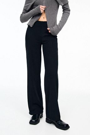 شلوار مشکی زنانه پنبه ای Pull & Bear - کد 880174260