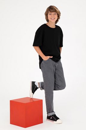 شلوار جین طوسی بچه گانه بلند U.S. Polo Assn. - کد 870291370