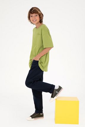 تیشرت سبز بچه گانه یقه دوچرخه U.S. Polo Assn. - کد 866566205