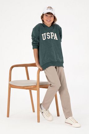 سوئیشرت سبز بچه گانه ساده U.S. Polo Assn. - کد 865435576