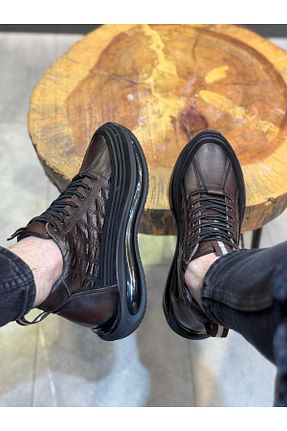 بوت / نیم بوت قهوه ای مردانه چرم خالص Luizpauloshoes - کد 880190181