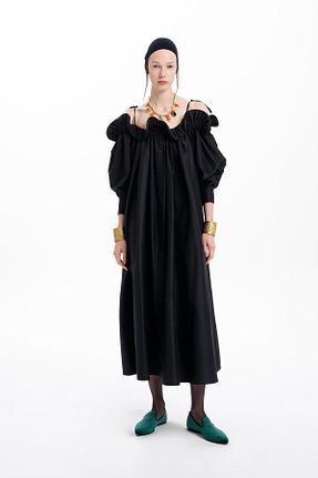 لباس مشکی زنانه بافتنی MİİN - کد 880193375